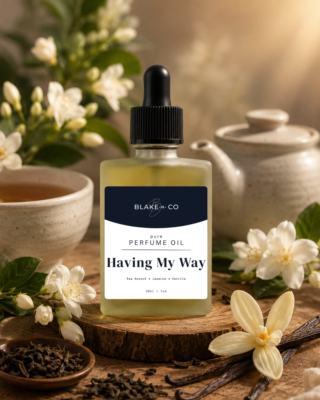 Having My Way Pure Perfume Oil | Fresh Green Tea Balanced w/Smooth Vanilla