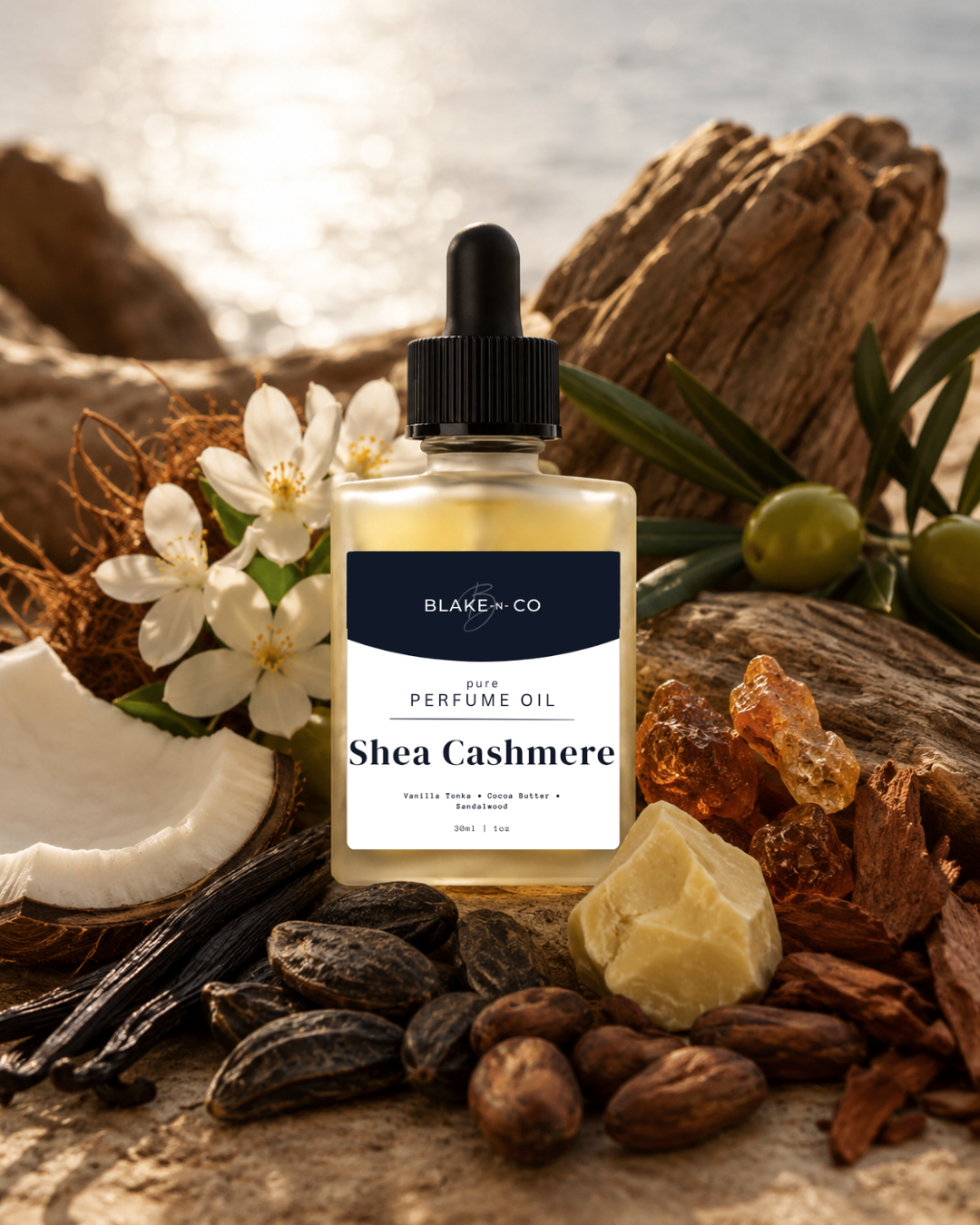 Shea Cashmere Pure Perfume Oil | Creamy Tonka and Coconut with Warm, Luxurious Comfort