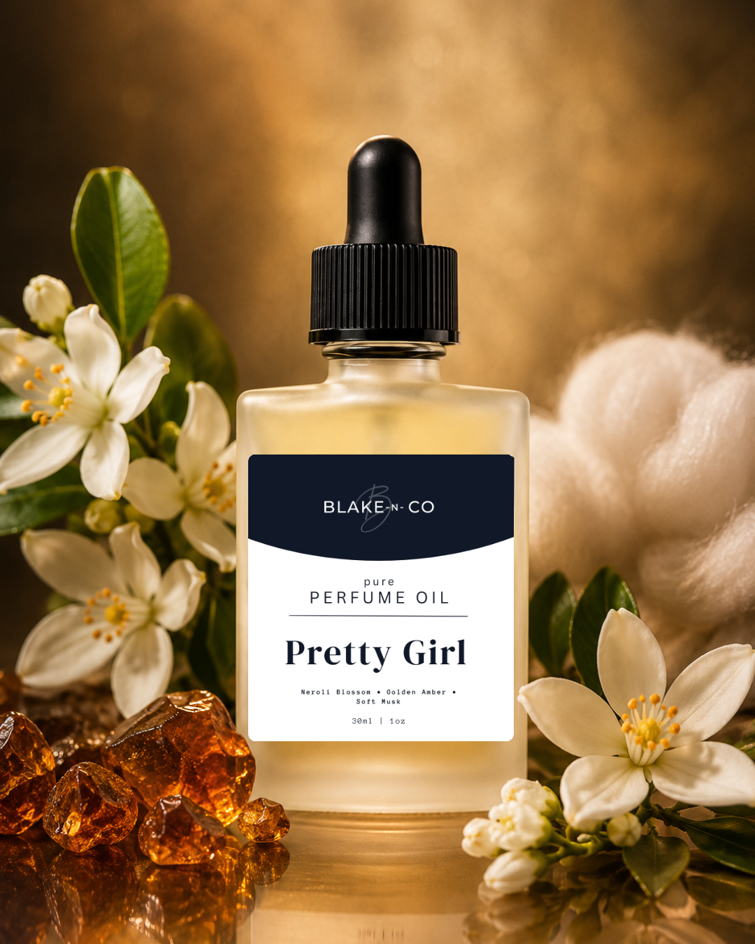 Pretty Girl Pure Perfume Oil | Fresh Neroli and Soft Amber Musk with Clean, Elegant Vibes