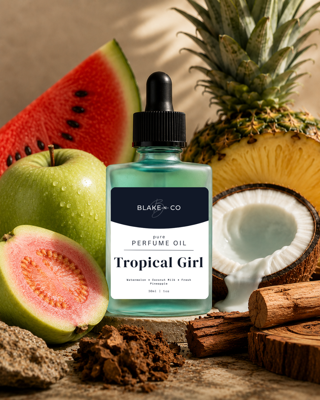 Tropical Girl Pure Perfume Oil | Juicy Tropical Fruits and Creamy Coconut with Beachy, Playful Vibes